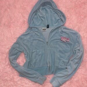 Bratz y2k Light Blue Zip-Up cropped jacket